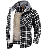 Avraham - Langärmelige Kapuzen Jacke Mit Tasche – Dunkelgrau