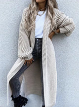 Langärmlige Cardigan für Damen | Lässig – Beige