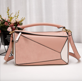 Rechteckige Strandtasche aus veganem Leder – Nachhaltig & Stilvoll – Hellrosa