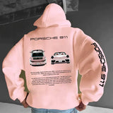 Der überdimensionale Racing Hoodie – Rosa B