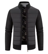 Ethan Stehkragen Pullover – Langärmelige Herrenjacke – Schwarz