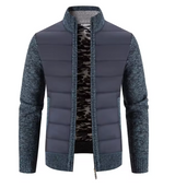 Ethan Stehkragen Pullover – Langärmelige Herrenjacke – Marineblau