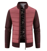 Ethan Stehkragen Pullover – Langärmelige Herrenjacke – Rot
