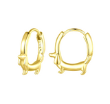 LUNIA – Elegante Dackel-Creolen aus hochwertigem Sterlingsilber – Gold