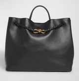 Luxuriöse vegane Leder Tote Bag – Große Handtasche mit Magnetverschluss – Schwarz