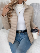 Valeria | Leichte Steppjacke mit zeitloser Eleganz – Beige