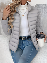 Valeria | Leichte Steppjacke mit zeitloser Eleganz – Grau