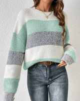 Berta - Der unverzichtbare Herbstpullover für Damen – Blau