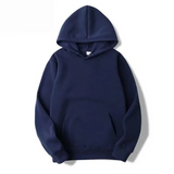 Damen-Kapuzenpullover – gemütlicher, übergroßer Kapuzenpullover mit Tasche – Dunkelblau