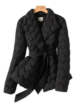 Tiaa – kuschelige puffer-fleecejacke – Schwarz