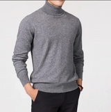 Deep Knife - eleganterer rollkragenpullover für herren - klassischerer rippenpullover – Dunkelgrau