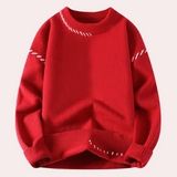 Zenia – gemütlicher winterpullover für damen – Rot