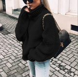Dicker Brooke-Pullover für Damen – Schwarz