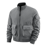 Freestyle compass - trendige cargo bomberjacke für herren mit urbanem flair – Grau