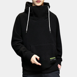 Warmer, großer kapuzenpullover für herren – Schwarz