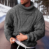 Warmer strickpullover für herren – bequem und vielseitig – Grau