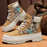 Aggelos – coole und stylische hohe stiefel für herren – Khaki