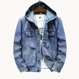 Jacques | vintage herrenjacke mit kapuze – Hellblau