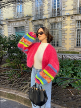 Maurey - übergroße strickjacke – Rot