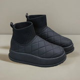 Celesse – vielseitige gepolsterte schneestiefel für damen – Schwarz