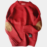 Warmer herrenpullover in klassischen farben – Rot