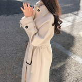 Chloe - eleganter wintermantel für damen, lang und warm – Beige