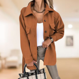 Naomi - damen-trenchcoat – warm und stilvoll für den winter – Orange