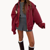 Polly | vielseitige damenjacke im stilvollen design – Rot