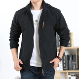 Herrenjacken im wind- und wasserdichten military-stil – Schwarz