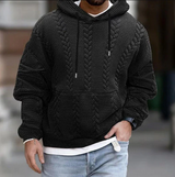 Bequemer herren-hoodie für kalte tage – Schwarz