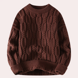 Tiberiu - warmer strickpulli für männer – Karamell