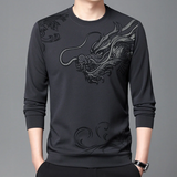 Mihnea – bequemes herren-sweatshirt mit rundhalsausschnitt – Grau