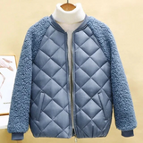 Quinne – damenmantel aus lammwolle – Blau