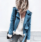 Aryan – stylischer wintermantel für damen – Blau