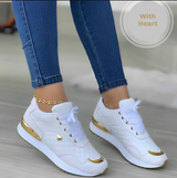 Sheira | orthopädische damen-sneaker – Weiß mit Herz