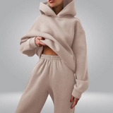 Josephine trainingsanzug - lässiges 2-teiliges set aus kapuzenpulli und jogginghose für frauen – Helles Khaki