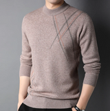 Iulian – stylischer rundhalspullover für herren – Taupe