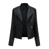 Marie – stylische Lederjacke – Schwarz