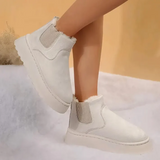 Mieke - bequeme winter-plateaustiefel für frauen – Weiß
