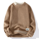 Weicher strickpullover für herren – Braun