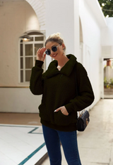 Unjust – gestrickter winterpullover für damen – lässig und warm – Armeegrün