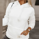 Stefania - gemütlicher, entspannter damen-teddypullover – Weiß