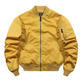 Timoteo | zeitlose klassische piloten-bomber-herrenjacke – Gelb