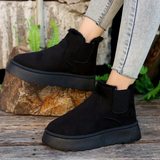 Mieke - bequeme winter-plateaustiefel für frauen – Schwarz