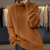 Sinaya - bequemer warmer damenpullover – Orange