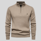 Lipeson - modischer pullover mit reißverschluss – Khaki