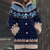 Leonie | elegante gestrickte komfort-damenjacke – Blau