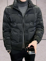 Wattierte jacke mit hohem Kragen - toni – Schwarz