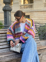Maurey - übergroße strickjacke – Lila