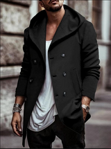 Kurt - Jacke mit kapuze und langen armeln – Schwarz